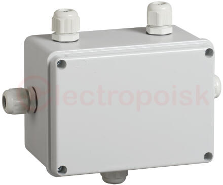 Коробка КМ41331 распаячная для открытой проводки 150х110х85мм IP55 (RAL7035 гермовводы PG11 5 шт)