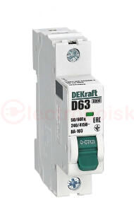 Выключатель автоматический 1Р 63А х-ка D ВА-103 6кА Выключатель автоматический 1Р 63А х-ка D ВА-103 6кА