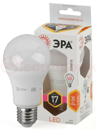 Лампа светодиодная LED A60-17W-827-E27(диод,груша,17Вт,тепл,E27)
