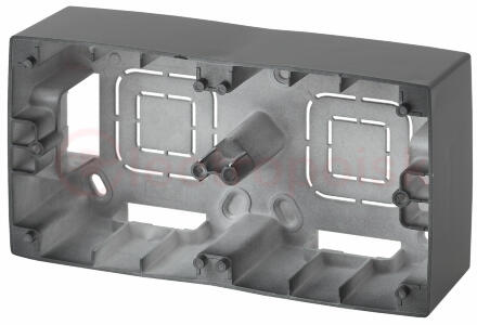 Коробка наклад. монтажа 2 поста, Эра12, графит 12-6102-12 ЭРА
