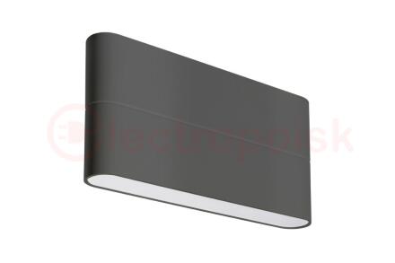 Светильник SP-WALL-FLAT-S170x90-2x6W Day4000 (GR, 120 deg, 230V) (ARL, IP54 Металл, 3 года)