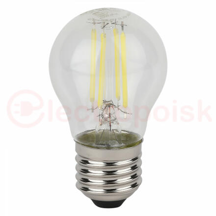 Лампа светодиодная филаментная LED Star Шарообразная 4Вт (замена 40Вт), 470Лм, 6500К, цоколь E27 OSRAM