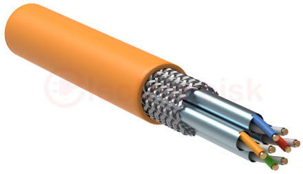 Витая пара S/FTP кат.6A 4x2х23AWG solid LSZH 305м оранжевый ITK