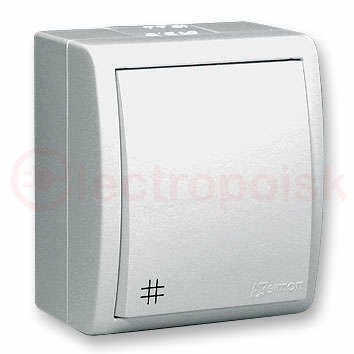 Simon15 Aqua Выключатель проходной с 3-х мест (перекрёстный) IP54 10А 250В винтовой зажим S15A белый