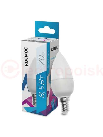 Лампа светодиодная LED 8.5Вт CN 220В E14 D37x99 4500K белый 720 лм Космос