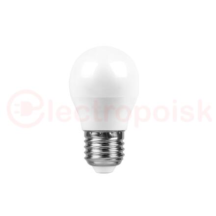 Лампа светодиодная LED 7вт Е14 теплый матовый шар
