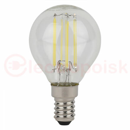 Лампа светодиодная филаментная LED Star Шарообразная 4Вт (замена 40Вт), 470Лм, 6500К, цоколь E14 OSRAM