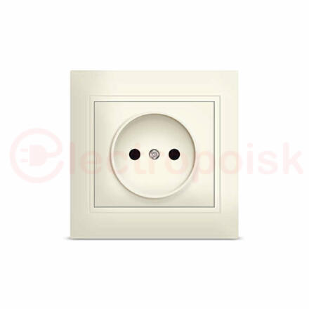 Розетка Севиль без заземления слоновая кость (ivory)