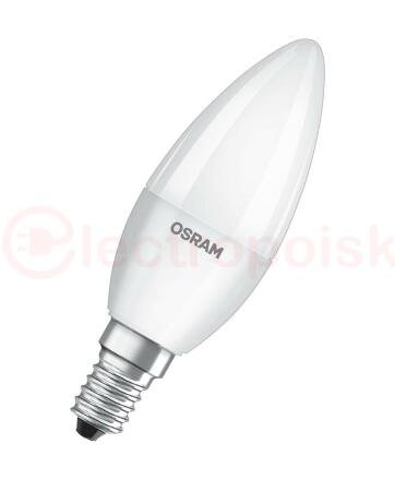 Лампа светодиодная LED 7 Вт E27 6500К 560Лм свеча 220 В (замена 60Вт) OSRAM
