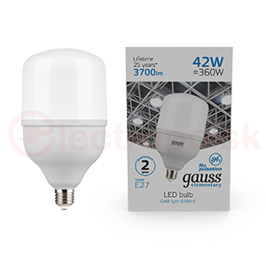 Лампа светодиодная LED 42 Вт T120 E27 3700 Лм 180-240 В 6500К Elementary Gauss