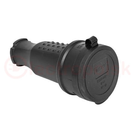 Розетка переносная с защитной крышкой каучуковая 380В 3P+PE 32A IP44 EKF PROxima