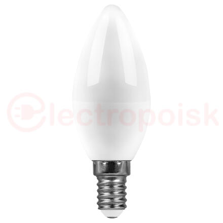 Лампа светодиодная LED 15вт Е14 теплый матовая свеча