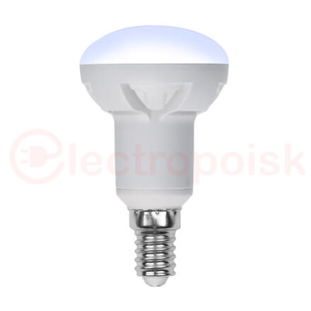 LED-R50 7W/4000K/E14/FR/DIM PLP01WH Лампа светодиодная, диммируемая. Форма ''Рефлектор'', матовая. Серия Яркая. Белый свет (4000K). Картон. ТМ Uniel.''