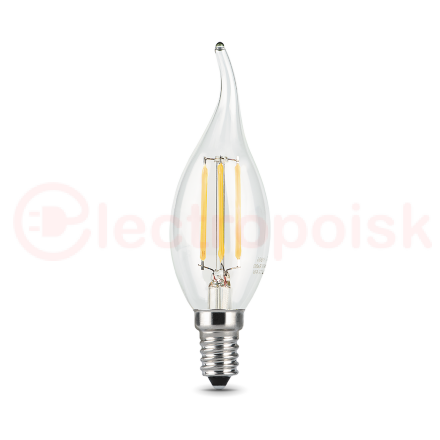 Лампа светодиодная филаментная LED 9 Вт 710 лм 4100К AC185-265В E14 свеча нейтральный  Black Filament Gauss