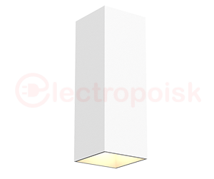 Светильник светодиодный WL-Cube настенный10W 3000K 80х80х230мм угол 60° IP54 RAL9010 белый матовый