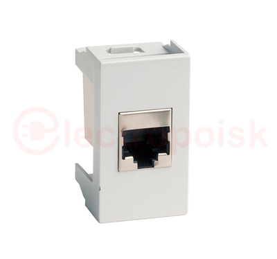 Розетка RJ-12 Viva 1 модуль серая