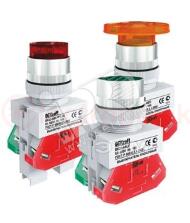 Кнопка AE 22мм грибовидная с фиксацией зеленая 220В ВK-22 Кнопка AE 22мм грибовидная с фиксацией зеленая 220В ВK-22